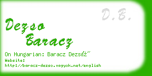 dezso baracz business card